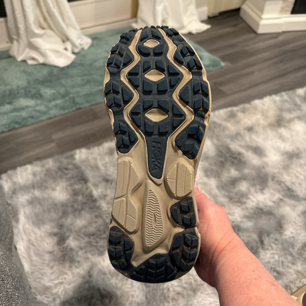 Hoka Blue and Tan Running Shoes - Picture 6 of 8